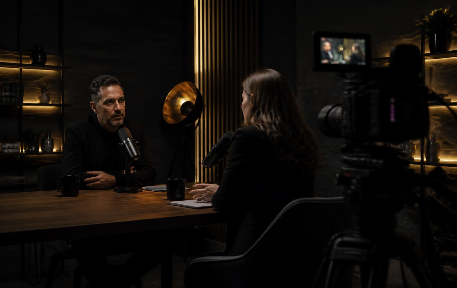 PETX Media production studio during an interview taping